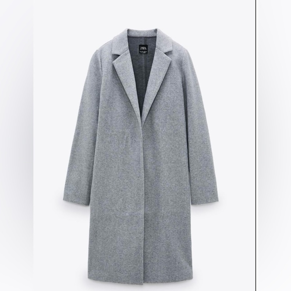 Zara coat with lapel collar with pocket - Picture 3 of 4